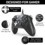 IFYOO XONE Wired PC Controller USB Gaming Gamepad Joystick for Computer & Laptop (Windows 10/8/7/XP, Steam), Android and PS3 - [3M Detachable USB Cable] Black (Renewed)