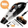 Car Vacuum, HOTOR Corded Car Vacuum Cleaner High Power for Quick Car Cleaning, DC 12V Portable Auto Vacuum Cleaner for Car Use Only - Orange