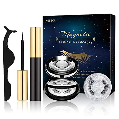 Magnetic Eyeliner and Lashes, 3 Pairs Reusable Magnetic Eyelashes with Makeup mirror and Tweezers kit, Natural Look & No Glue Needed Magnetic Eyelashes Magnetic Eyeliner and Lashes, 3 Pairs Reusable Magnetic Eyelashes with Makeup mirror and Tweezers kit, Natural Look & No Glue Needed Magnetic Eyelashes