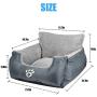Dog Car Seat,Puppy Booster Seat Dog Travel Car Carrier Bed with Storage Pocket and Clip-on Safety Leash Removable Washable Cover for Small Dog