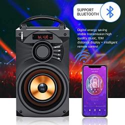 EIFER Portable Bluetooth Speakers Subwoofer Heavy Bass Wireless Outdoor/Indoor Party Speaker Line in Speakers Support Remote Control FM Radio TF Card LCD Display for Home Party Phone Computer PC