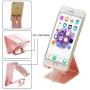 Honsky Solid Portable Universal Aluminum Desktop Desk Stand Hands Free Mobile Smart Cell Phone Holder Tablet Display Stand, Rose Gold
