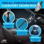 Portable Car Vacuum Cleaner: High Power Handheld Vacuum w/LED Light -110W 12v Best Car & Auto Accessories Kit for Detailing and Cleaning Car Interior - 16 Foot Cable