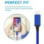 Fast Phone Charger Cable 16FT/5M Cell Phone Charging Cord Extra Long Nylon Braided Data Sync Cable Metal Connector Blue USB Cable Powerline for Phone XR/X/8/8 Plus/7/7 Plus/6/6s/Plus/SE Pad