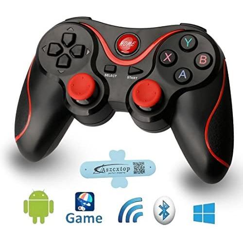 A-szcxtop Android Bluetooth Gamepad Wire Wireless Rechargeable Game Controller Support for Smart Phone,Pad,TV,TV Box with Android Platform 3.2 or Above