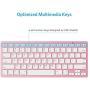 OMOTON Ultra-Slim Bluetooth Keyboard Compatible with iPad 10.2-inch/ 9.7-inch, iPad Air 10.5, iPad Pro 11/12.9, iPad Mini 5/4, iPhone and Other Bluetooth Enabled Devices, Rose Gold