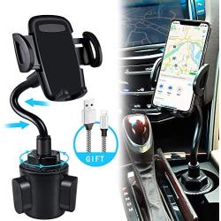 bokilino Car Cup Holder Phone Mount, Universal Adjustable Gooseneck Cup Holder Cradle Car Mount for Cell Phone iPhone 11 Pro/11 Pro Max/11/X/Xs/Xs Max/8/8Plus,Samsung,Huawei,LG, Sony, Nokia (Black)