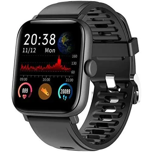 RUNDOING 1.54 inch Full Touch Screen Smart Watch for Android iOS Phones IP68 Waterproof,Fitness Tracker with Sleep/Heart Rate Monitor,Step/Calorie Counter,Smartwatch for Women Men Girls