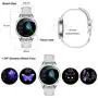 Yocuby V2 Smart Watch for Women, Fitness Tracker Compatible with iOS Android Phone, Sport Activity Tracker with Sleep/Heart Rate Monitor/Find My Phone/Physiological Reminder