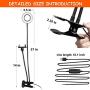 Selfie Ring Light with Cell Phone Holder Stand, Looffy Mini LED Ring Light Camera Lighting [3-Light Mode] with Flexible Arms, Beauty Ringlight for Live Stream/Makeup Compatible with iPhone/Android