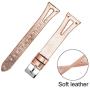 Sankel Compatible for Samsung Galaxy Watch3 41mm/Active 2 Leather Band,Women 20mm Slim Leather Strap Wristband Replacement for Galaxy Watch Active/Galaxy Watch 42mm/Gear Sport (Rose Gold)