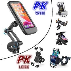 BUZZYFUZZY Bike Motorcycle Phone Navigation Mount，360°Rotation Adjustable Waterproof Holder for iPhone 11 Pro Max XS XR 8 7 6 5 Plus Samsung Galaxy S20 S10 S9 S8 S7 S6 S5 Edge LG,Bike Accessories