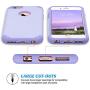 ULAK iPhone 6S Case Silicone,iPhone 6 Case, Slim Dual Layer Soft Silicone & Hard Back Cover Bumper Protective Shock-Absorption & Skid-Proof Anti-Scratch Case for Apple iPhone 6/6S 4.7-Lavender/Purple