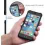 ORETECH iPhone 8 Case, iPhone 7 Case, with[2 x Tempered Glass Screen Protector] 360° Full Body Shockproof Protection Cover Ultra-Thin Hard PC + Soft Rubber Silicone for iPhone 7/8-4.7- Black