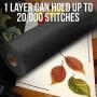 [Premium] Cutaway Embroidery Stabilizer 15” x 26 Yards, Cut-Away Stabilizer for Machine Embroidery with Free Pen & Scissors, Medium 70gsm Polymesh Stabilizer, Cut Away Embroidery Backing (Black)