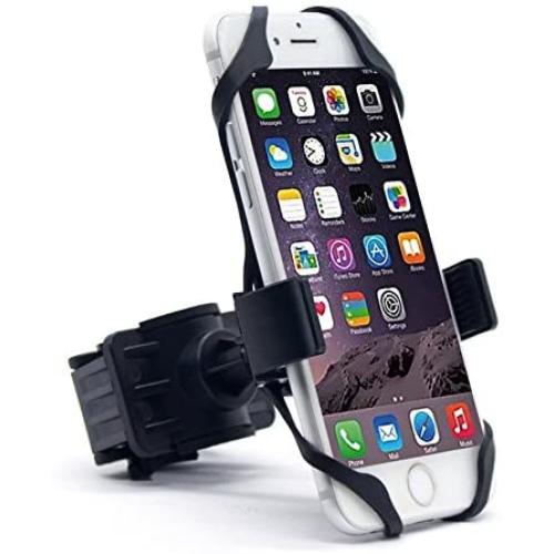 Bike Phone Mount, 360° Adjustable Motorcycle/Bike Handlebar Universal Smartphone Mount Time/Map/Music/GPS Navigation for iPhone X 8 7 6 5 Plus Samsung S9 S8 S7 S7 S6 S5