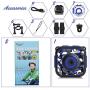 PROGRACE Children Kids Camera Waterproof Digital Video HD Action Camera 1080P Sports Camera Camcorder DV for Boys Birthday Learn Camera Toy 1.77 LCD Screen (Navy Blue)