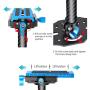 Neewer Carbon Fiber 24"/60cm Handheld Stabilizer with Quick Release Plate 1/4" and 3/8" Screw for DSLR and Video Cameras up to 6.6lbs/3kg