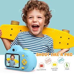 VanTop Junior K5 Kids Camera, 1080P HD Mini Video Camera for Children W/ 32GB Memory Card, 8mp Selfie Len, 2" IPS Screen, Card Reader, Carrying Bag, Cartoon Sticker, Lanyard