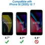 JETech Privacy Screen Protector for Apple iPhone SE 2nd Generation, iPhone 8 and iPhone 7, Anti-Spy Tempered Glass Film, 2-Pack