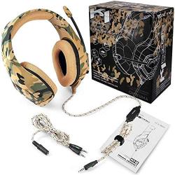 Camouflage Headset Bass Gaming Headphones Game Earphones Casque with Mic for P4S PC Mobile Phone New One Tablet