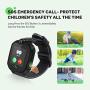 Kids Smart Watch Smartwatch for Kids with Voice Chat Camera SOS Alarm Clock Games, Waterproof Kids Smart Watches 1.44" LBS Tracker Touch Screen Kids Phone Watch for Christmas Birthday Gifts (Black)