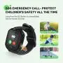 Kids Smart Watch Smartwatch for Kids with Voice Chat Camera SOS Alarm Clock Games, Waterproof Kids Smart Watches 1.44&quot LBS Tracker Touch Screen Kids Phone Watch for Christmas Birthday Gifts (Black)