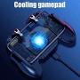 XuBa H5 Hand Grip Mobile Phone Gamepad Retractable Cooling Fan Joystick Controller Battery Holder Hollow Trigger H5 Fan with Battery