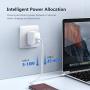USB C Charger, Blitzforce 65W 2-Port Wall Charger PD 3.0 [GaN Tech] USB Fast Charging Power Delivery Adapter with Foldable Plug for MacBook Pro iPad Pro, iPhone 11 Pro Max X XS XR 8, Galaxy S9 S9+ S10