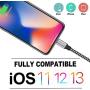 iPhone Charger, YUNSONG 3Pack 6FT Nylon Braided Lightning Cable Charging Cord USB Cable Compatible with iPhone 11 Pro Max XS XR X 8 7 6S 6 Plus SE 5S 5C 5 iPad