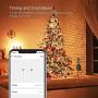 Outdoor Smart Plug, TECKIN Outdoor Wi-Fi Outlet with 2 Sockets, Compatible with Alexa, Google Home, Wireless Remote Control/Timer by Smartphone, IP44 Waterproof, FCC/RoHS certified
