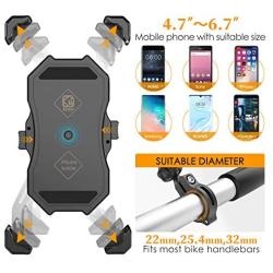 JHVW Bike Phone Mount,360°Rotation Bicycle & Motorcycle Handlebar Phone Holder for iPhone Android GPS Other Devices Between 4 to 7 inches