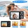 Digital Camera Vlogging Camera 24 MP Mini Digital Camera 2.4 Inch Screen Camera with Digital Zoom Macro Compact Cameras for Adult, Kids, Beginner