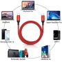 AkoaDa USB-C to USB-C 100W Cable 10ft, USB C Braided Fast Charging Cable Compatible with MacBook Pro 2020/2019/2018, iPad Pro 2020/2019/2018,Samsung Galaxy Note 20,Pixelbook and Type-C Laptops (Red)