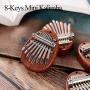 8 Key Kalimba Mini Thumb Piano Solid Wood Finger Marimba Musical Pendant Gift for Beginners Kids Adults