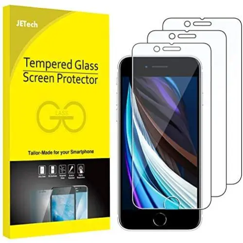 JETech Screen Protector for Apple iPhone SE 2020, 4.7-Inch, Tempered Glass Film, 3-Pack JETech Screen Protector for Apple iPhone SE 2020, 4.7-Inch, Tempered Glass Film, 3-Pack