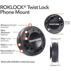 Rokform - Universal Phone Mount with Twist Lock, Aluminum RokLock Series (Black)