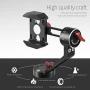 Zecti Tripod Head for Cell Phone CNC Aluminum Alloy 360 Degree Smooth Rotation All-Dimensional Angle Adjusting Video Head for Tripod Monopod Sliders