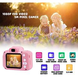 Digital Camera for Kids,ASIUR 1080P FHD Kid Digital Video Camera Children Camera with 16GB SD Card for 3-10 Years Girls