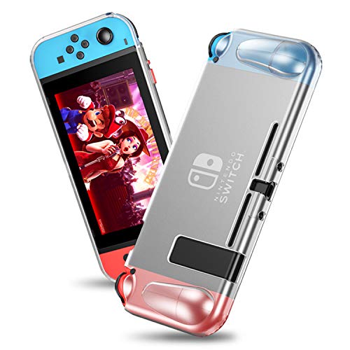 E-Began Protective Soft TPU Case for Nintendo Switch, Ultra Slim Thin [Anti-Scratch] with Ergonomic Grip Design, Light Weight Shockproof Cover Case -Clear