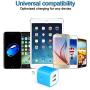 USB Wall Charger, Charger Plug, Charging Block Cube, Charger Block Box, 5V/2.1A Universal Power Adapter Brick Base Compatible for Phone X/8/7/6 Plus, iPad, Samsung Galaxy S9/S8/Note 9, LG, ZTE, HTC