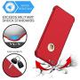 ORETECH iPhone 6S Plus Case, iPhone 6 Plus/6S Plus Case with [2 x Tempered Glass Screen Protector] 360° Shockproof Protective Hard PC+Soft TPU Silicone Cover for iPhone 6 Plus/6s Plus - 5.5 Red