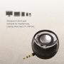 Portable Speaker, Leadsound Crystal 3W 27mm 8Ω Mini Wireless Speaker with 3.5mm Aux Audio Jack Plug in Clear Bass Micro USB Port Audio Dock for Smart Phone, for iPad, Computer (Black)
