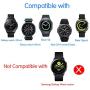 CAVN Compatible with Samsung Galaxy Watch Charger 42mm 46mm Gear S3 Charger Dock Stand, Replacement Aluminum Charging Cable Cord Station Cradle Base with 4.2ft USB Accessory (Not for Active) (Black)