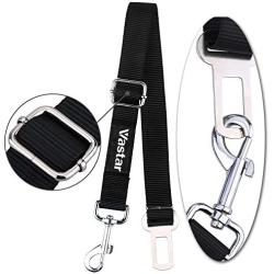 Vastar 2 Packs Adjustable Pet Dog Cat Car Seat Belt Safety Leads Vehicle Seatbelt Harness