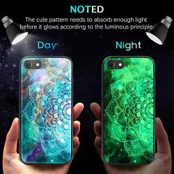 BENTOBEN iPhone SE 2020 Case, iPhone 8 Case, iPhone 7 Case, Slim Fit Glow in the Dark Shockproof Protective Hybrid Hard PC Soft TPU Bumper Cover for iPhone SE2 2020/ iPhone 7/8 4.7", Mandala in Galaxy