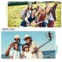 Universal Phone Tripod Mount Adapter with Bluetooth Camera Remote, Cell Phone Holder with Adjustable Clamp for Selfie Stick Monopod Compatible with iPhone, Samsung and so on, Wrist Strap Included