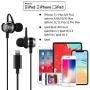 Lightning Earphones Earbuds Headphones Compatible iPhone 11 Pro Max iPhone X XS Max XR iPhone 8 Plus iPhone 7 Plus, MFi Certified Wired Earphones Built-in Microphone Volume Controller