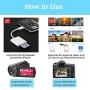 FA-STAR SD Card Reader, Digital Camera Reader Adapter Compatible with iPhone/iPad (Support iOS 13 and Before), Trail Game Camera Viewer Compatible with iPhone/iPad, Plug and Play - White