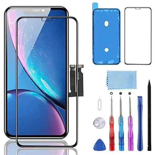 YPLANG for iPhone XR Screen Replacement, LCD Display Touch Screen Digitizer Assembly with Complete Repair Tool Kit, Tempered Glass, Repair Flowchart, Magnetic Screws Map for iPhone XR 6.1 inch YPLANG for iPhone XR Screen Replacement, LCD Display Touch Screen Digitizer Assembly with Complete Repair Tool Kit, Tempered Glass, Repair Flowchart, Magnetic Screws Map for iPhone XR 6.1 inch